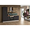 Marinelli Cucine Vormontierte Küchenzeile Vega (Breite: 250 cm, Anthrazit/Nuss, Mit Elektrogeräten) | BAUHAUS