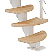 Dolle Mittelholmtreppe Berlin (Breite: 64 cm, Variabel, Weiß, Farbe Stufen: Buche Natur, Geschosshöhe: 259 cm - 315 cm) | BAUHAUS