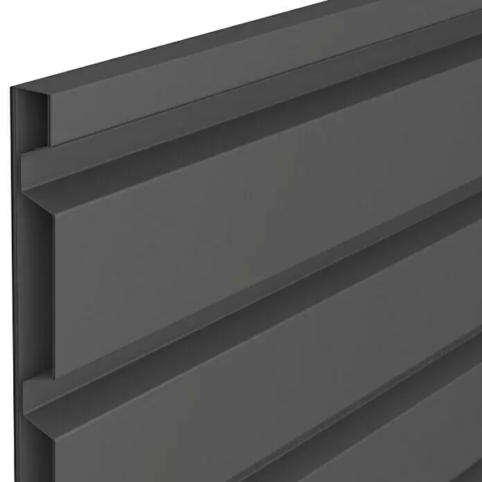 Biohort Hochbeet - 102 x 201 x 77 cm, Stahl, Dunkelgrau Metallic - Dunkelgraue profilierte Architekturverkleidung für Fassaden.