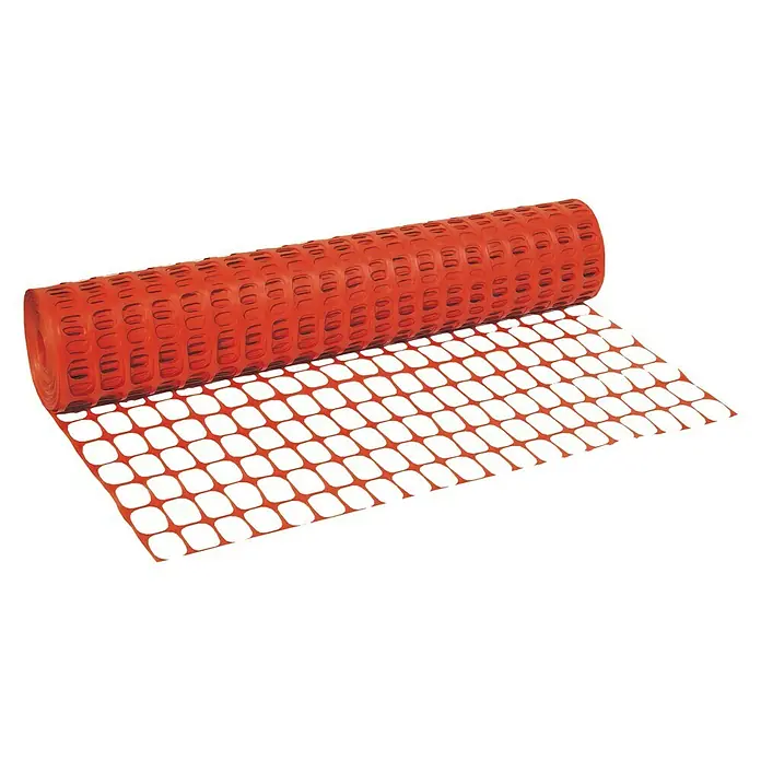 Dakota Malla protectora - 50 x 1 m - Valla de barrera de seguridad naranja en un rollo.