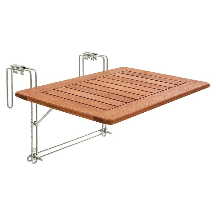 Sunfun Diana Viseča mizica  (Eukaliptus, Rjava, srebrno-sive barve, Zložljivo) | 8240 - Tische Holz | ICAA - Sommermöbel Tische | ICA - Sommermöbel | IC - Freizeit im Garten | I - Stadtgarten | BAUHAUS