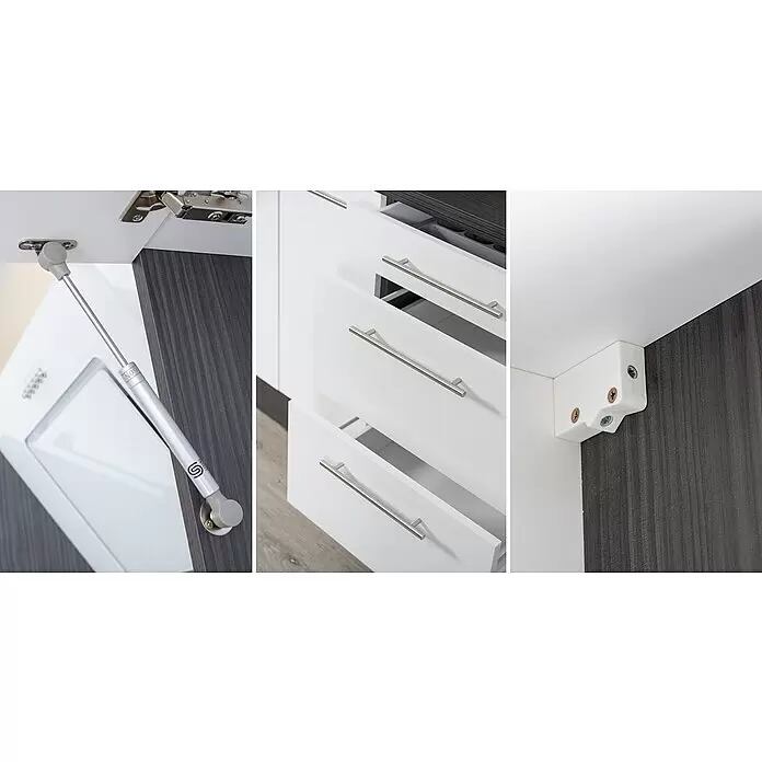 Respekta Premium Küchenzeile RP280HEWBO - Breite: 280 cm, Weiß, Mit Elektrogeräten - Detailaufnahme