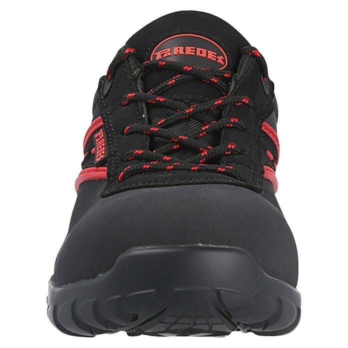 Paredes Zapato bajo de seguridad Actinio (39, Clase de protección según EN ISO 20345: S3, Negro/Rojo) | BAUHAUS