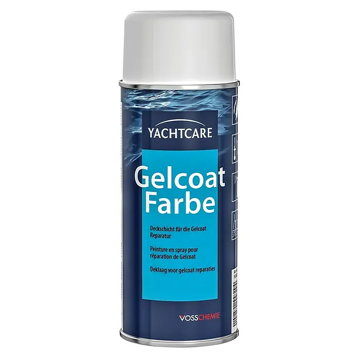 Yachtcare Gelcoat Spray Farbe - Reinweiß, 400 ml, Farbton: RAL 9010 - Dose Yachtcare Gelcoat Farbe zur Gelcoat-Reparatur. Ideal für Bootsreparaturen, einfache Anwendung und professionelle Ergebnisse.