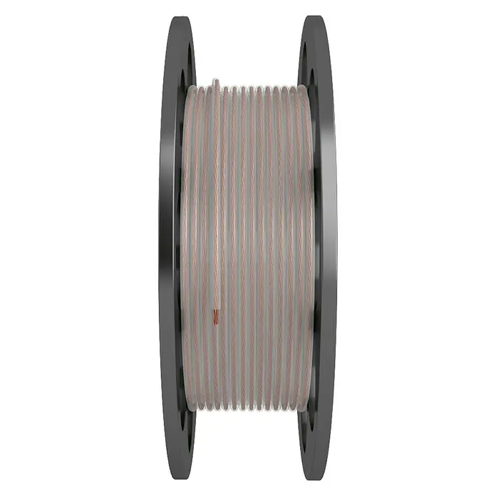 Bricable Cable unipolar a metros - H03FE-P, Número de cables: 2, 0,75 mm², Transparente - Bobina enrollada con cable transparente, enrollada y lista para la instalación. Ideal para aplicaciones de audio.