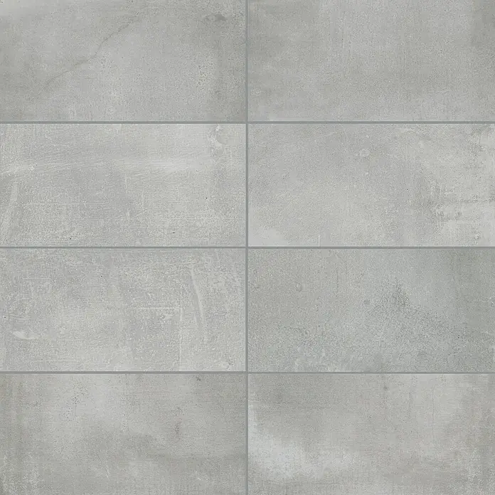 Feinsteinzeugfliese Manhattan Smoke - 30 x 60 cm, Grau, Matt - Graue Betonfliesen mit leicht unregelmäßiger Textur für einen modernen und industriellen Look in Ihrem Zuhause.
