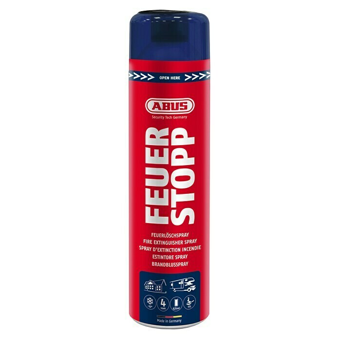 Abus Feuerlöschspray AFS625Geeignet für: Bekämpfung von Entstehungsbränden, 625 ml Front View