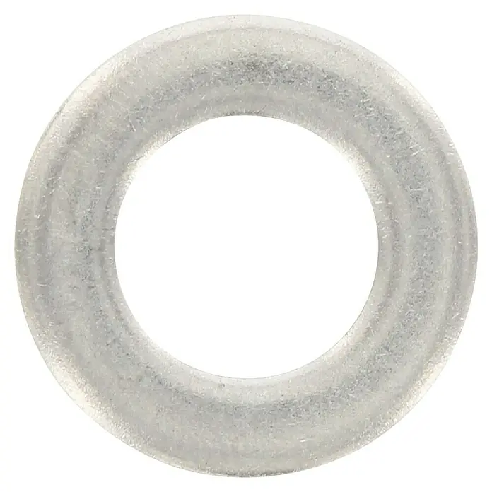 Marinetech Unterlegscheibe - Innendurchmesser: 6,4 mm, Außendurchmesser: 12 mm, A4, Edelstahl, 250 Stk. - Nahaufnahme eines transparenten O-Rings, der für Dichtungen und Abdichtungen in verschiedenen Anwendungen verwendet wird.