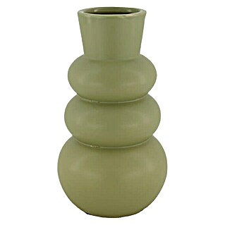 Vase (Ø x H: 15 x 25 cm, Keramik, Pastellgrün)