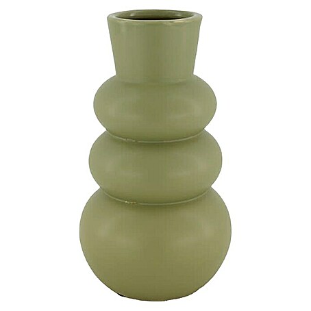 Vase (Ø x H: 15 x 25 cm, Keramik, Pastellgrün)