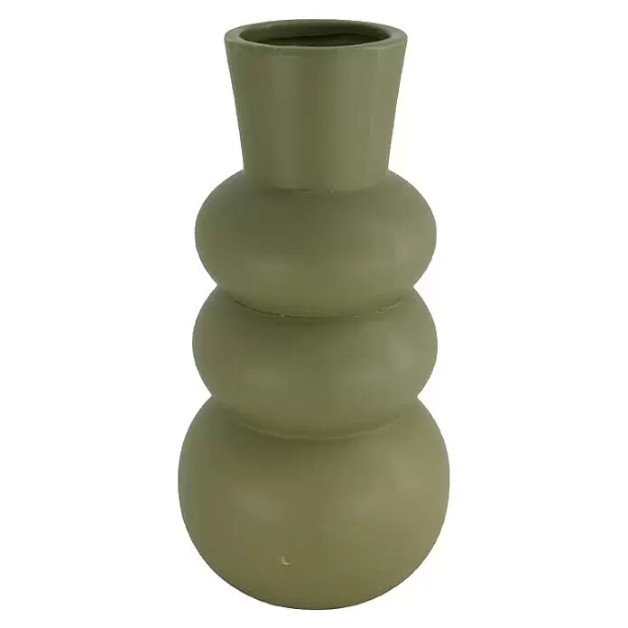 Vase - Ø x H: 16 x 30 cm, Keramik, Pastellgrün - Vorderansicht