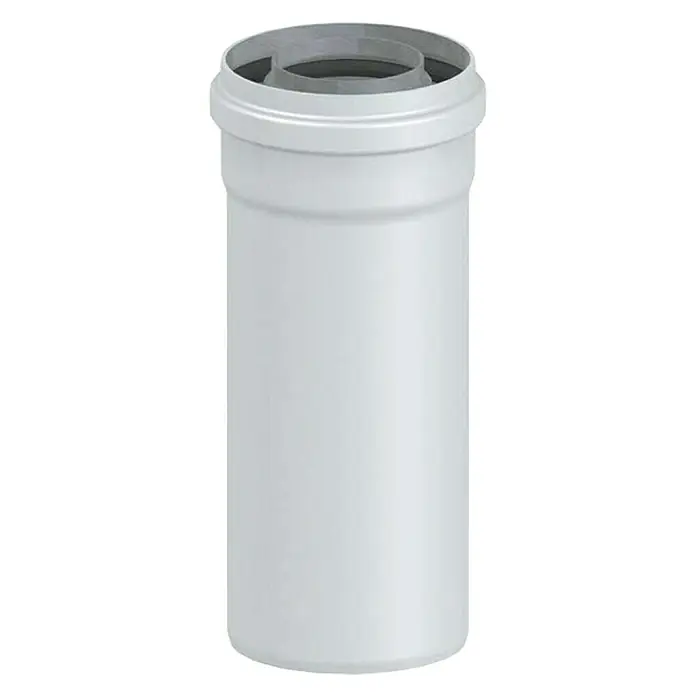 Tubo coaxial M/H Estanco - Diámetro: 60.100 mm, Largo: 1 m - Tubo HT blanco con manguito para aplicaciones sanitarias, ideal para sistemas de aguas residuales interiores, garantizando durabilidad.