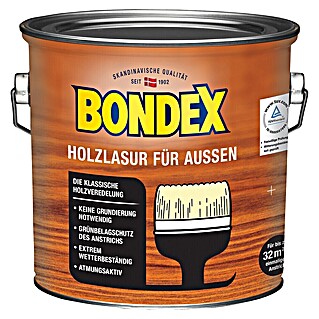 Bondex Holzlasur für Außen (Eiche, 2,5 l, Seidenmatt)