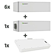 Growatt Batteriespeicher-Set (Leistungsaufnahme: 15,36 kW, Nennspannung: 51,2 V, 6 Stk.) | BAUHAUS