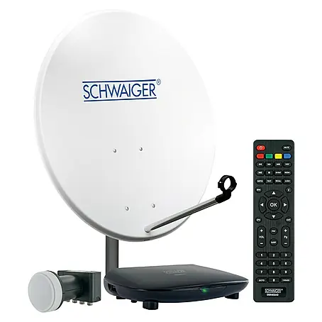 Schwaiger  HD-SAT-Anlage Quad LNB + Receiver