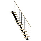 Dolle Mittelholmtreppe Dublin (Breite: 75 cm, Gerade, Anthrazitgrau, Farbe Stufen: Buche Natur, Geschosshöhe: 278 cm - 337 cm) | BAUHAUS