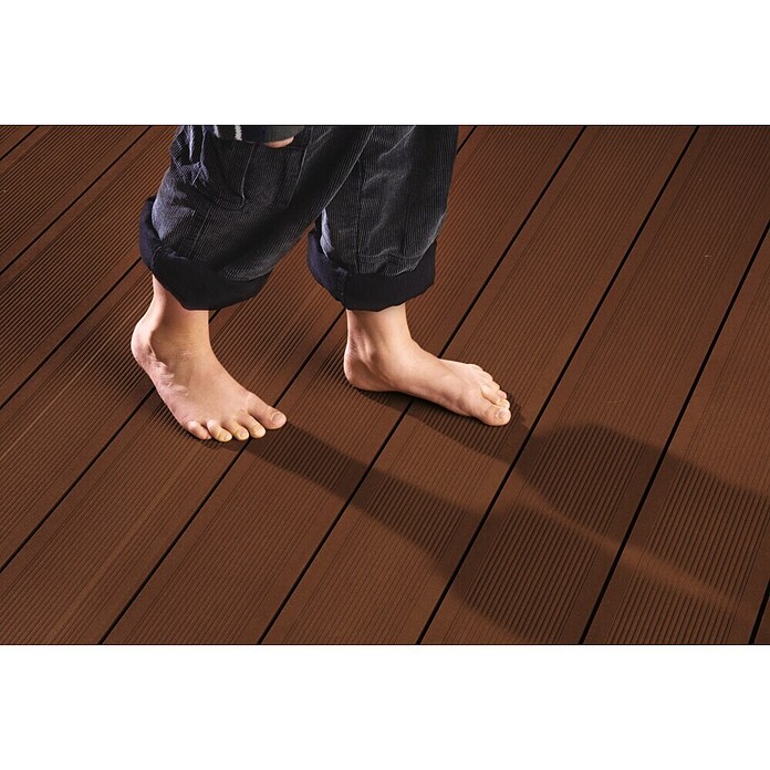 Kovalex WPC-Terrassenpaket (3,9 x 3 m, Braun, Mattiert)