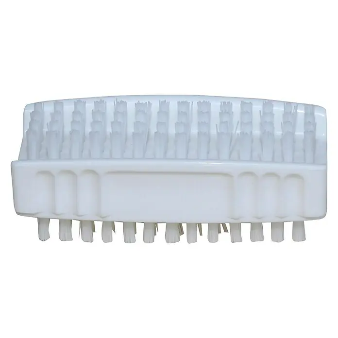 Haug Nagelbürste - Weiß, 8,5 x 4 x 3,3 cm, Material Borsten: Nylon 6.6 - Nagelbürste mit weißen Borsten und Griff. Das Werkzeug zur Nagelpflege ist ideal für die Reinigung und die Hygiene der Hände und Füße.