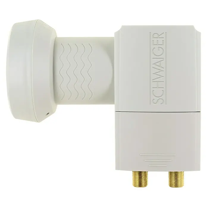 Schwaiger Twin-LNB SUN PROTECT - 40 mm, Hellgrau - Satelliten-LNB von SCHWAIGER für optimalen Empfang. Hochwertige Verarbeitung für zuverlässige Signalübertragung und exzellente Bildqualität.