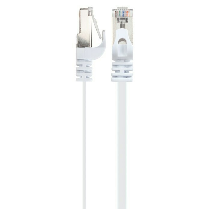 Schwaiger Netzwerk-Kabel CAT 6 U/FTP (Flach, Länge: 10 m, Weiß,  RJ45-Stecker, Bis zu 1 GBit/s) | BAUHAUS