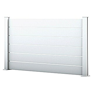 Set de valla de protección Smartwall (An x Al: 177 x 100 cm, Blanco, Aluminio)