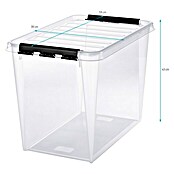 SmartStore Aufbewahrungsbox Classic (L x B x H: 60 x 43 x 40 cm, Kunststoff, Transparent)