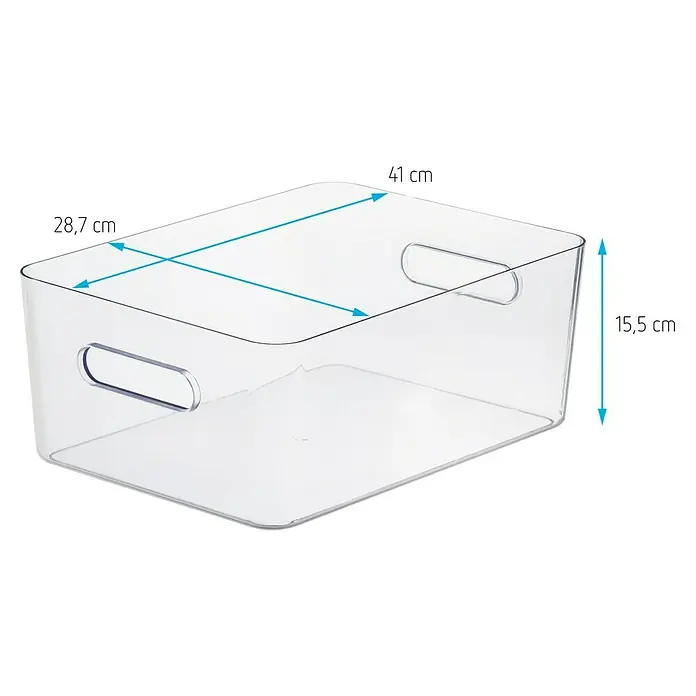 SmartStore Aufbewahrungsbox Compact - L x B x H: 41 x 28,7 x 15,5 cm, Kunststoff, Transparent - Durchsichtige Aufbewahrungsbox mit den Maßen 41 cm x 28,7 cm x 15,5 cm, ideal zur Organisation von Gegenständen.