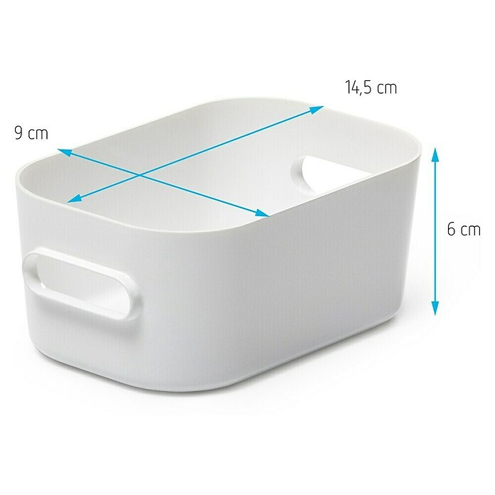 SmartStore Kutija za pohranu Compact (D x Š x V: 14,5 x 9 x 6 cm, Plastika, Bijelo)
