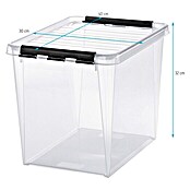 SmartStore Aufbewahrungsbox Classic (L x B x H: 40 x 30 x 32 cm, Kunststoff, Transparent)