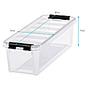 SmartStore Aufbewahrungsbox Classic (L x B x H: 38 x 14 x 11 cm, Kunststoff, Transparent)