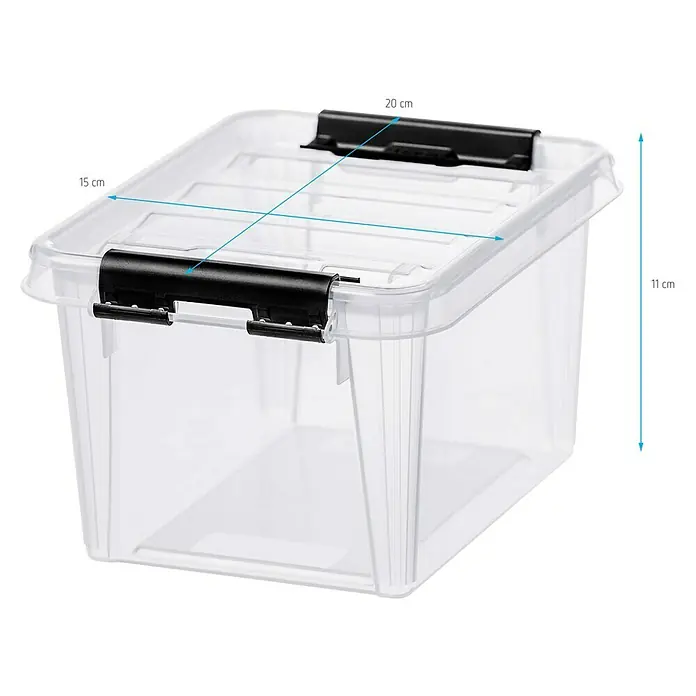 SmartStore Aufbewahrungsbox Classic 1,5 - L x B x H: 20 x 15 x 11 cm, Kunststoff, Transparent - Klarsichtbox mit den Maßen 20x15x11 cm, ideal zur Aufbewahrung und Organisation verschiedener Gegenstände.