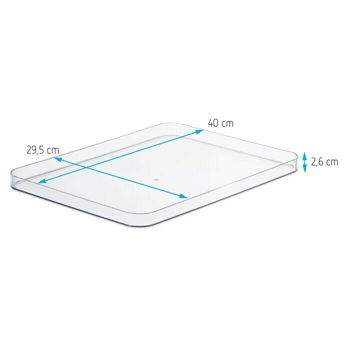 SmartStore Deckel Compact (L x B x H: 40 x 29,5 x 2,6 cm, Kunststoff, Transparent)