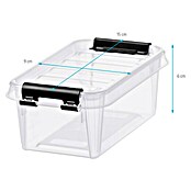 SmartStore Aufbewahrungsbox Classic (L x B x H: 15 x 9 x 6 cm, Kunststoff, Transparent)