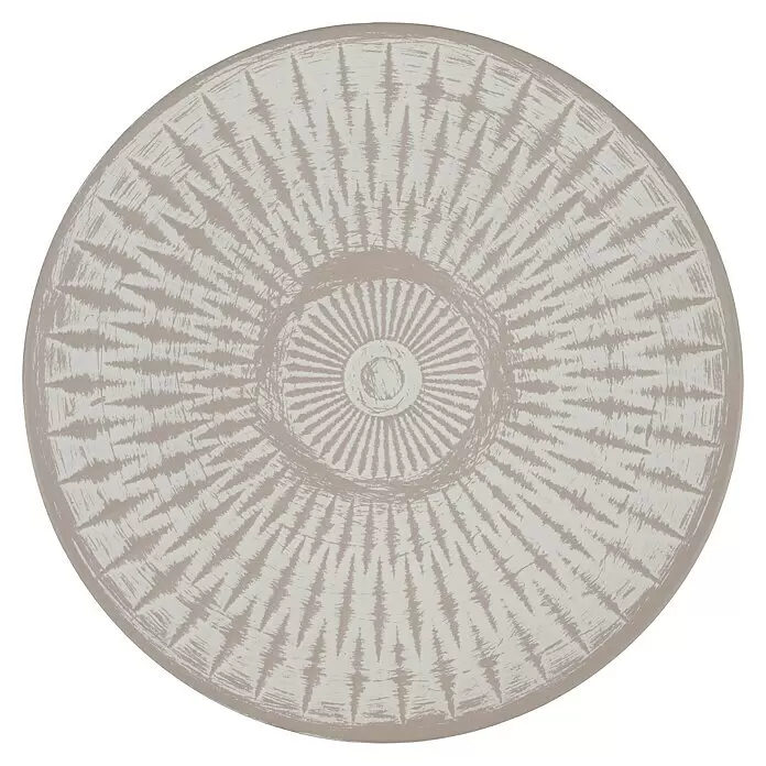 Deko-Tablett Shabby - Grau, Durchmesser: 29 cm, Holz - Draufsicht