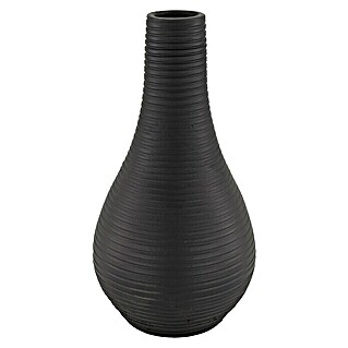 Vase (Ø x H: 18 x 32 cm, Keramik, Schwarz)