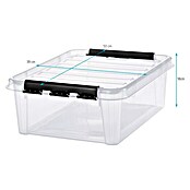 SmartStore Aufbewahrungsbox Classic (L x B x H: 50 x 39 x 18 cm, Kunststoff, Transparent)