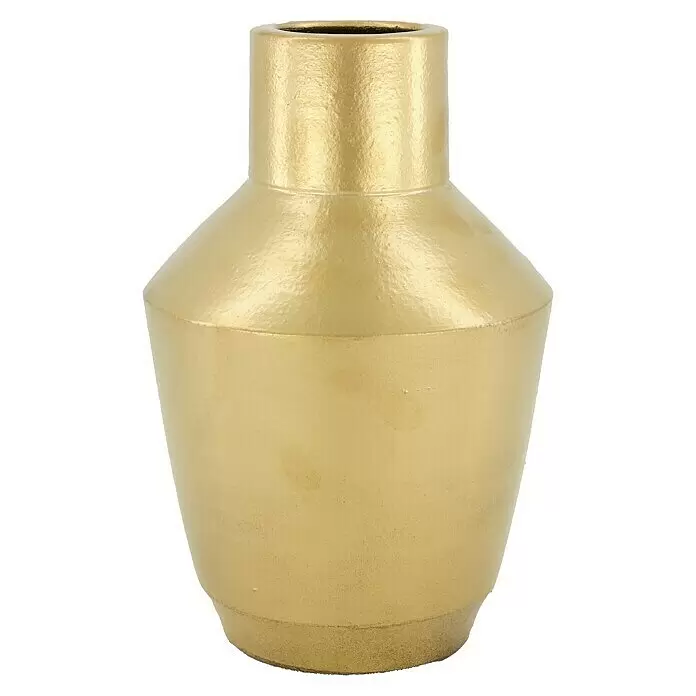 Vase - Ø x H: 14 x 22 cm, Keramik, Gold - Vorderansicht