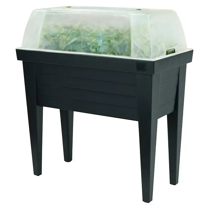 2 Jardinières Surélevées Avec Couvercle - 77x84x38cm, Pour Légumes Et Plantes
