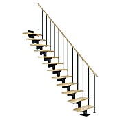 Dolle Mittelholmtreppe Cork (Breite: 79 cm, Gerade, Anthrazitgrau, Farbe Stufen: Buche Natur, Geschosshöhe: 259 cm - 315 cm) | BAUHAUS