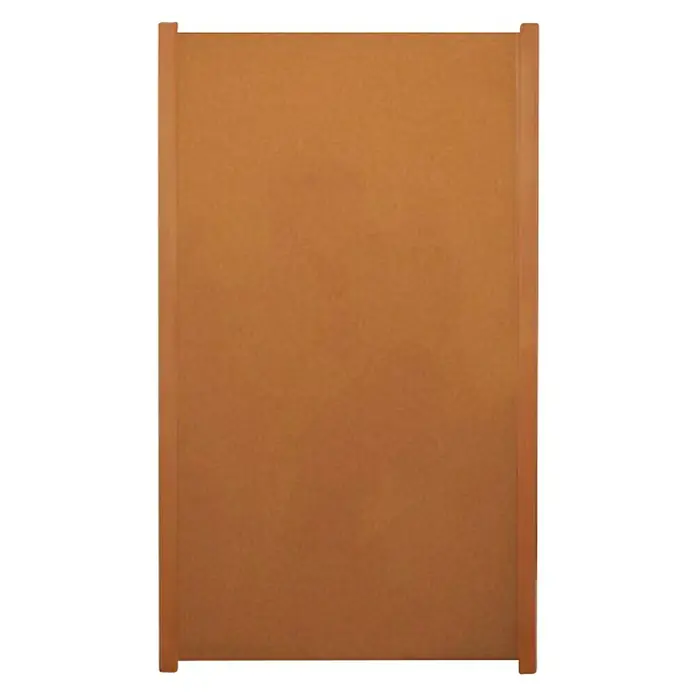 Jabo-Design Sichtschutzelement Set - Ohne Dekor, Edelrost - Eine braune Raumteilerwand mit Holzrahmen, ideal für die flexible Gestaltung von Wohn- und Arbeitsbereichen, um Privatsphäre zu schaffen.