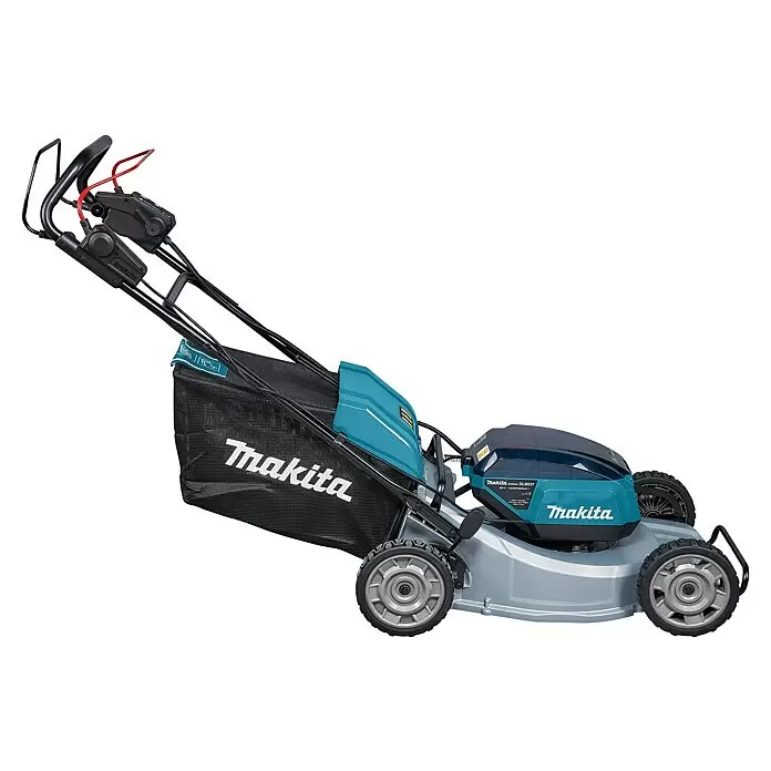 Makita LXT 18V Akku-Rasenmäher DLM537Z - 36 V, Ohne Akku, Schnittbreite: 53 cm - Makita Akku-Rasenmäher in Türkis und Schwarz, mit ergonomischem Griff und Grasfangsack.