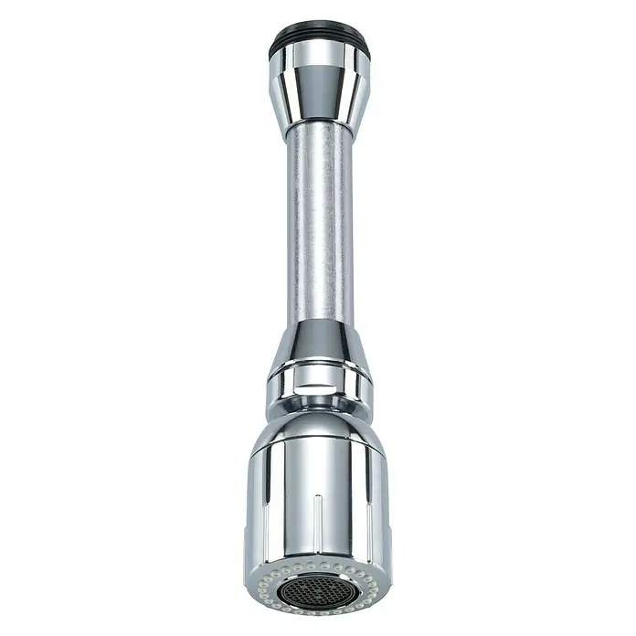 Neoperl Flexo - Plástico, Cromo, M 22 - Imagen de un aireador de grifo cromado diseñado para ahorrar agua y aumentar la presión. Ideal para cocina y baño, ayuda a reducir consumo de agua.