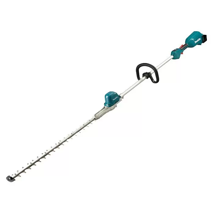 Makita LXT 18V Akku-Heckenschere DUN600LZ - 18 V, Li-Ionen, Ohne Akku - Makita Langstiel-Heckenschere, türkis-silber, mit langem Stiel und scharfer Klinge.