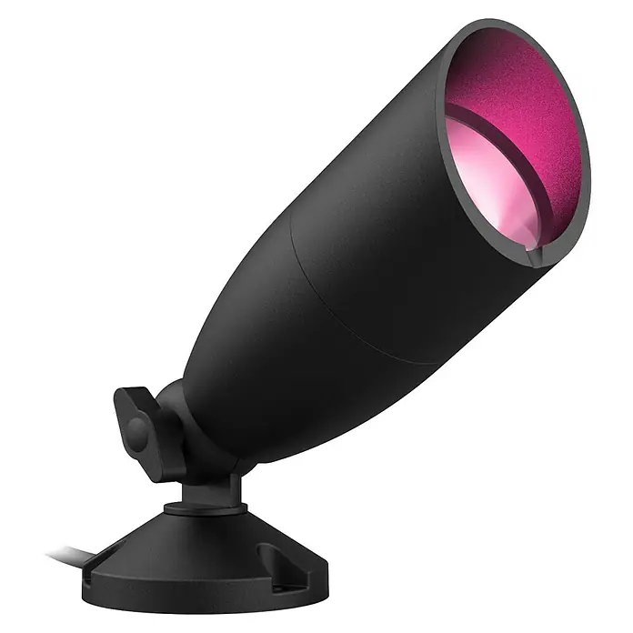 Philips Wiz LED-Gartenstrahler Erweiterungsset - IP65, LED, 1 Stk. - Schwarzer LED-Gartenstrahler mit farbigem Licht, ideal für stimmungsvolle Außenbeleuchtung.