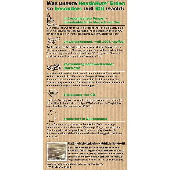 Neudorff NeudoHum Kakteenerde - 3 l, Torffrei - Informationen zur NeudoHum® Erde: Bio, torffrei, mit organischem Dünger, hergestellt in Deutschland, natürlich biologisch und umweltschonend.