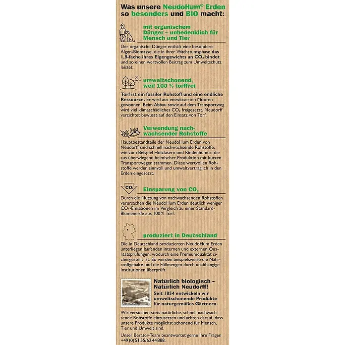 Neudorff NeudoHum Obst- & Beerenerde - 20 l - NeudoHum® Erde: Bio-Erde mit organischem Dünger, torffrei, hergestellt in Deutschland. Ideal für umweltschonendes Gärtnern.
