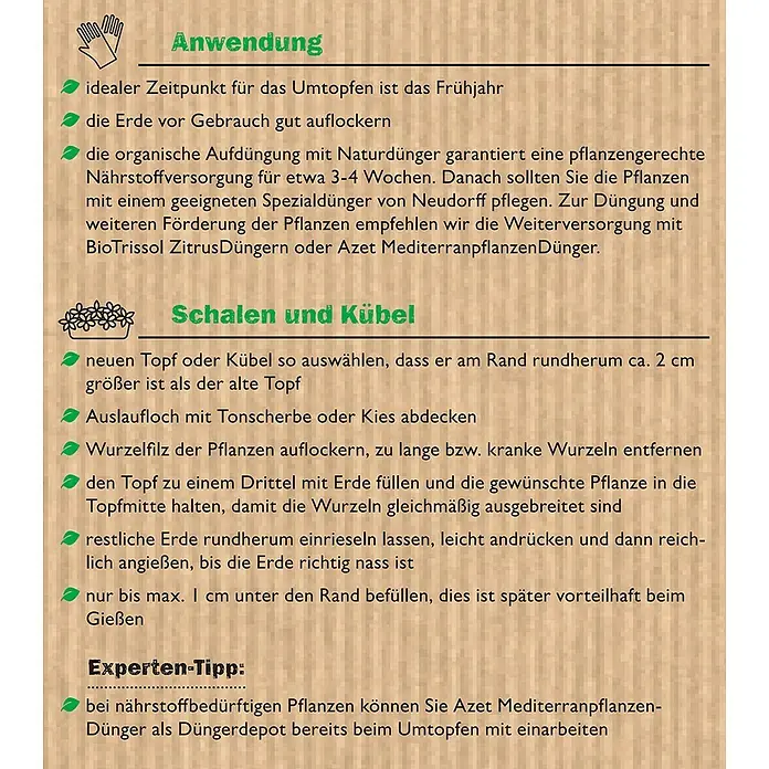 Neudorff NeudoHum Mediterranpflanzenerde - 10 l, Torffrei - Informationen zum Umtopfen von Pflanzen, einschließlich idealer Zeitpunkt, Vorbereitung der Erde und Auswahl des richtigen Topfes.