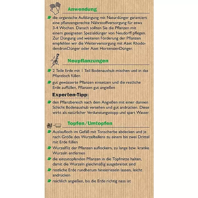 Neudorff NeudoHum Hortensien- & Rhododendronerde - 40 l, Torffrei - Gartenanleitung zu Anwendung, Neupflanzungen und Topfen/Umtopfen von Naturdüngern.