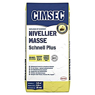 Cimsec Nivelliermasse Schnell Plus (20 kg, Schichtdicke: 2 - 20 mm)