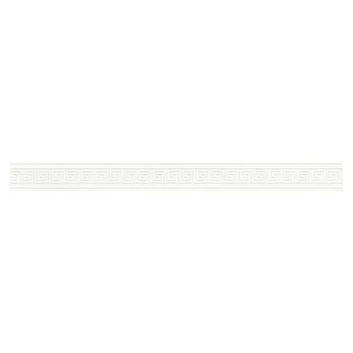 A.S. Création Only Borders 11 Tapetenborte Mäander - Weiß, 5 x 0,04 m, Strukturprofil - Dekorleiste mit griechischem Mäandermuster. Ideal für Wand- und Deckendekoration, verleiht jedem Raum eine elegante Note.